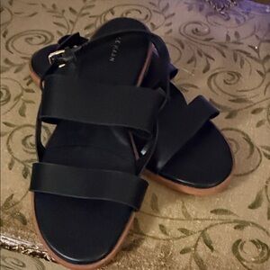 Cole Hahn Classic 2 Strap Black Sandals